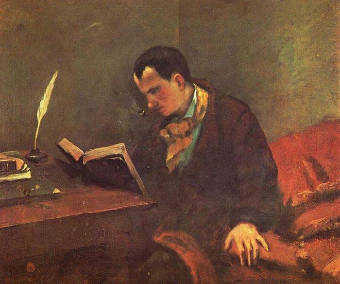 Gustave Courbet Portrait of Charles Baudelaire oil painting image